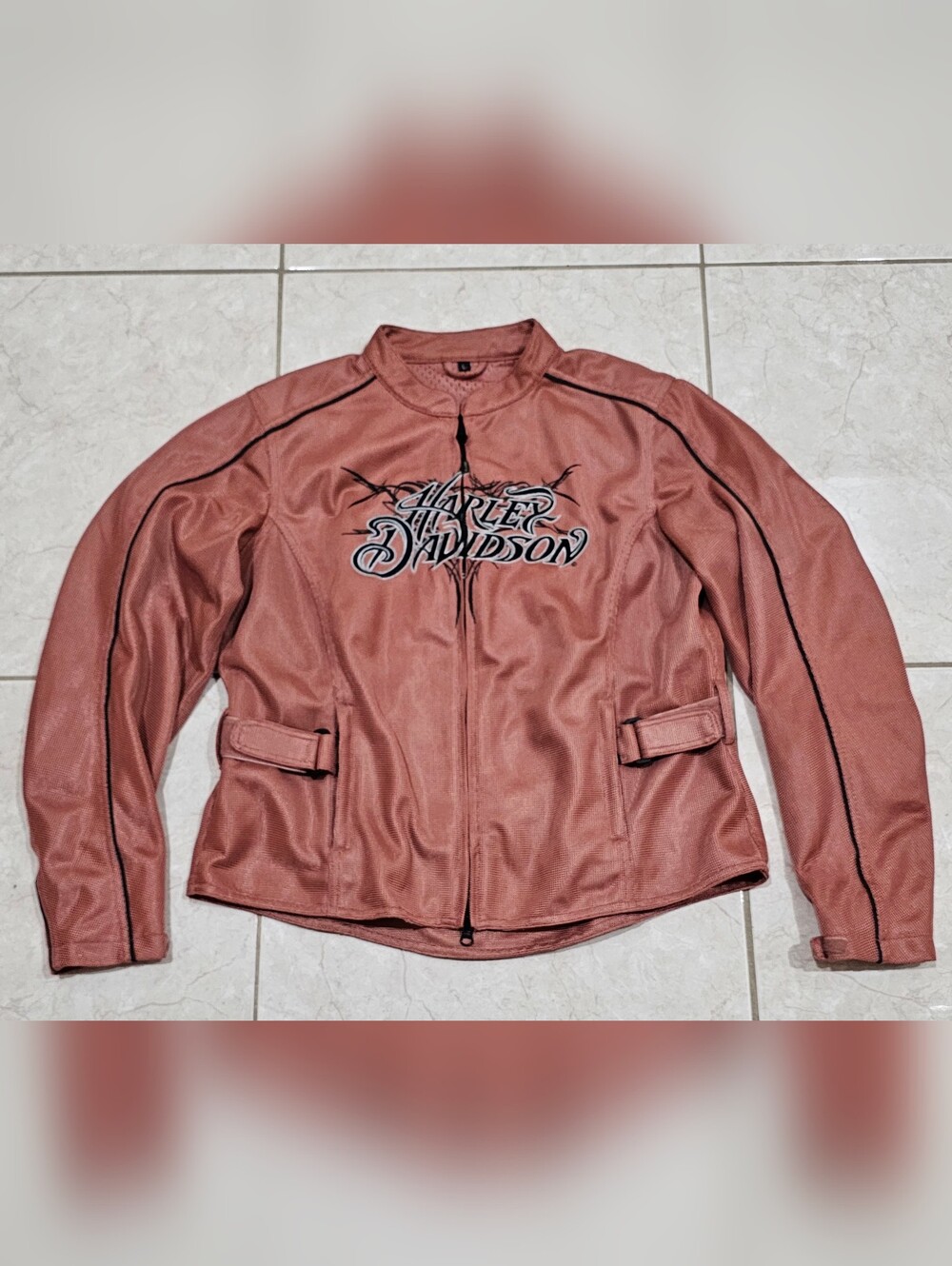 Harley-Davidson Women's Dusty Rose Leather Motorcycle Jacket